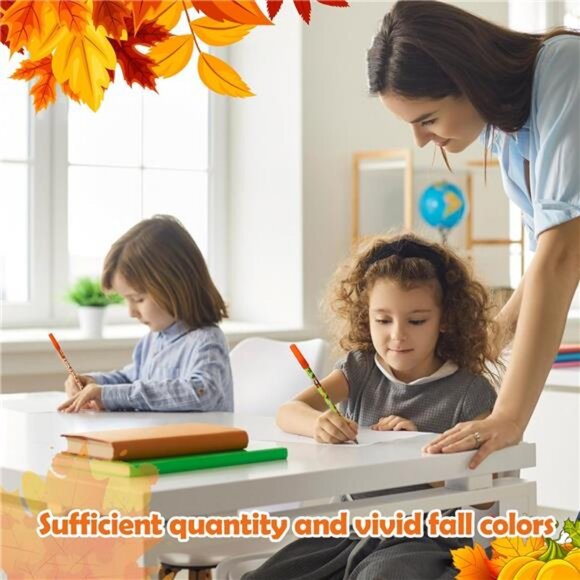 Yeaqee 48 Pcs Fall Pens Bulk Autumn Ballpoint Pen for Kids Adults Back to - Picture 6 of 7